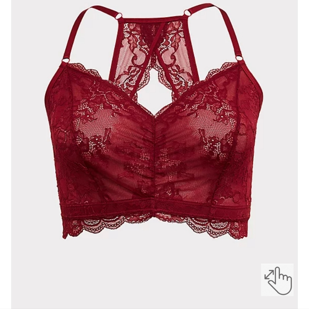 Torrid red racerback bralette